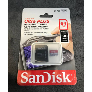 SanDisk Ultra PLUS microSDXC UHS-I 64GB Class 10 + SD-adapter