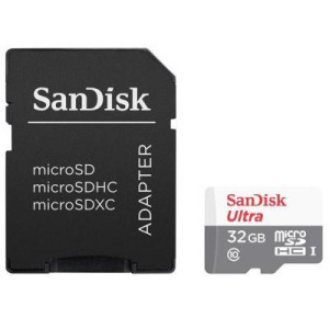 SanDisk 32GB microSDHC UHS-I Ultra + SD adapter (SDSQUNR-032G-GN3MA)