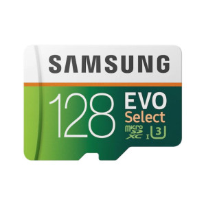 Samsung microSDXC EVO Select UHS-I U3 128Gb class 10 (R-100Mb/s, W-90Mb/s)