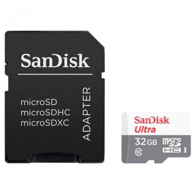 SanDisk Ultra microSDHC UHS-I 32GB Class 10 + SD-adapter