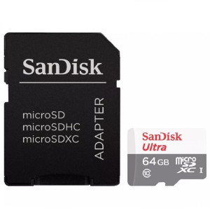 SanDisk microSDXC 64GB Ultra C10 80MB/s + SD-adapter