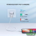 Кабель зарядний Ugreen USB Type-C - Apple Lightning 1м Rubber Shell White (Apple MFi)
