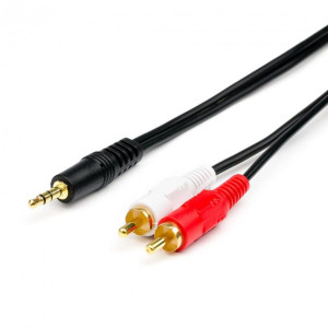 Аудiо-кабель Atcom 3.5mm mini-jack/2xRCA 3м