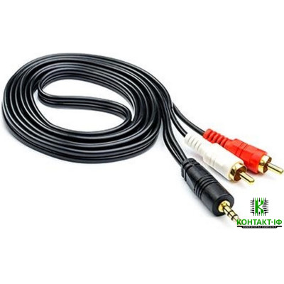 Кабель Atcom 3.5 мм mini-jack (M) - 2 RCA (M) 7.5 м Black