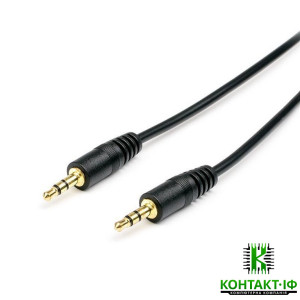 Аудіо-кабель Atcom 3.5 мм - 3.5 мм (M/M), 0.8 м, Black
