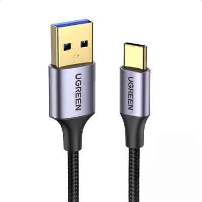 Кабель UGreen US187 USB 3.0 Type-C 1м 3A 30533 Metal Black