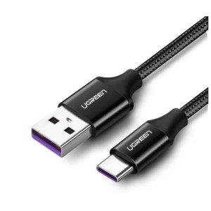Кабель UGreen US279 Type-C 5A, 1,5м 60729 Black