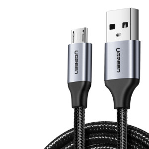 Кабель UGreen US290 MicroUSB 1,5м 60147 Metal Black