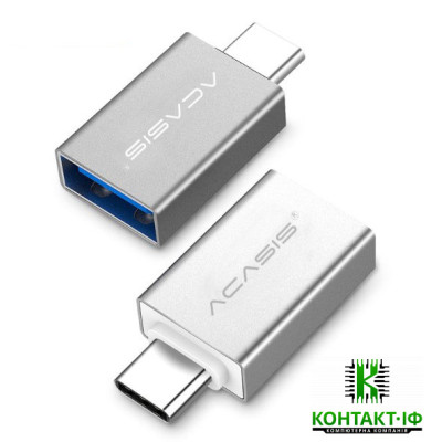 Адаптер/Перехідник USB Type-C ACACIS USB Female To Type-C Male Adapter Converter Grey
