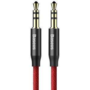 Аудiо-кабель Baseus Yiven Audio Cable M30 0.5M Red+Black (AUX)