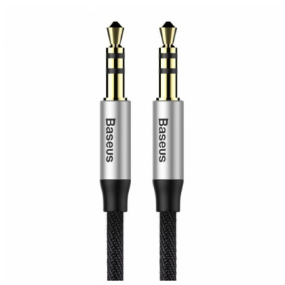 Аудiо-кабель Baseus Yiven Audio Cable M30 1.5M Silver+Black (AUX)