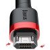Кабель Baseus cafule Cable USB For Micro 2.4A 0.5M Red+Black