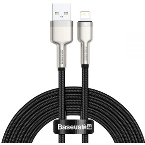 Кабель Baseus Metal Data Cable USB for Lightning 2.4A 2M Black (CALJK-B01)