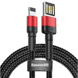 Кабель Baseus Cafule Special Edition Lightning USB 2.4 A 1m Black-Red