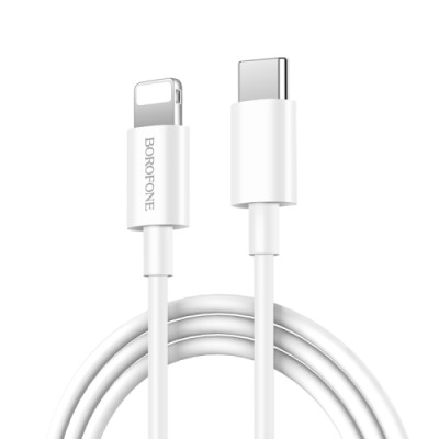 Кабель BOROFONE C Union PD Type-C - Lightning 3А 1m white