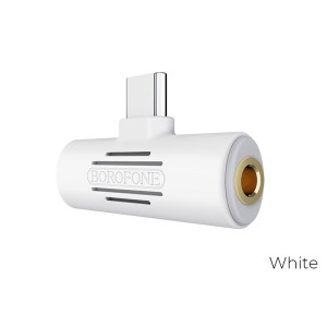 Перехідник Borofone BV8 Type-C 2in1 audio converter white