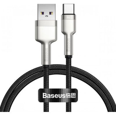 Кабель Baseus Metal Data Cable USB to Type-C 66W 1m Black (CAKF000101)