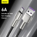 Кабель Baseus Metal Data Cable USB to Type-C 66W 1m Black (CAKF000101)
