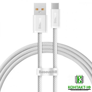 Кабель Type-C Baseus Dynamic Series Fast Charging Data Cable USB to Type-C 100W 1m White (CALD000602)