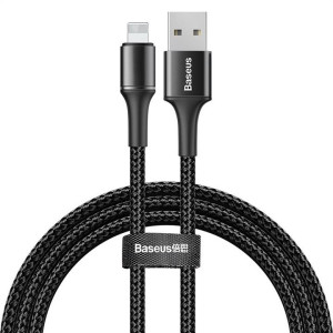 Baseus Halo Data Cable Lightning 2.4A 1M Black (CALGH-B01)