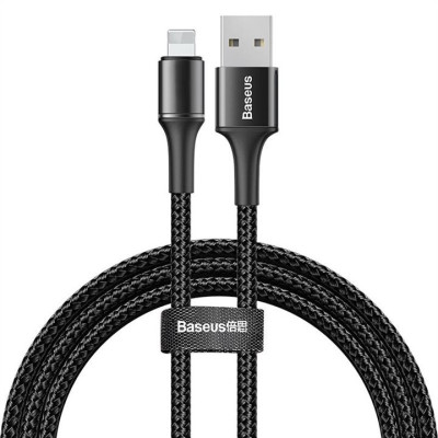 Baseus Halo Data Cable Lightning 2.4A 1M Black (CALGH-B01)