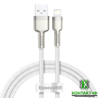 Baseus Metal Data Cable USB for Lightning 2.4A 1M White (CALJK-A02)