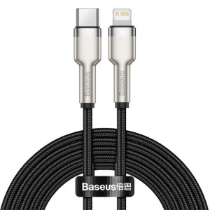 Кабель Baseus Metal Data Cable Type-C to Lightning PD 20W 2M Black (CATLJK-B01)