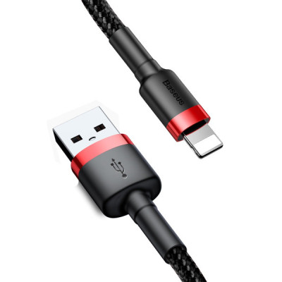 Кабель Baseus Cafule USB for Lightning Red/Black 2м