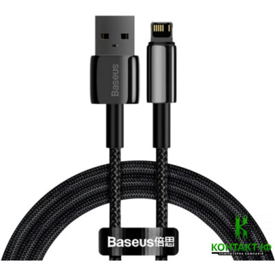 Кабель Baseus Tungsten Gold Fast Charging Data Cable USB for Lightning 2.4A 2м Black (CALWJ-A01)
