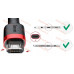 Кабель Baseus cafule Cable USB For Micro 2.4A 1M Gray+Black