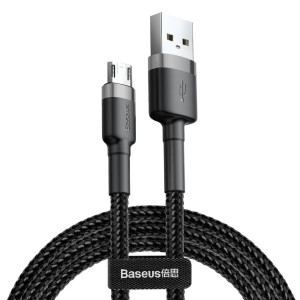 Кабель Baseus cafule Cable USB For Micro 2.4A 1M Gray+Black