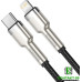 Кабель Baseus Cafule Metal Type-C to Lightning PD 20W 1м Black (CATLJK-A01)