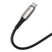 Кабель Type-C Baseus Water Drop-shaped Lamp SuperCharge Cable 66W USB to Type-C 1m Black (CATSD-M01)
