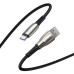Кабель Type-C Baseus Water Drop-shaped Lamp SuperCharge Cable 66W USB to Type-C 1m Black (CATSD-M01)