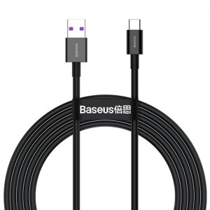 Кабель Type-C Baseus Superior Series Fast Charging 66W USB to Type-C 2m Black (CATYS-A01)