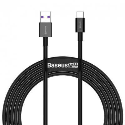 Кабель Type-C Baseus Superior Series Fast Charging 66W USB to Type-C 2m Black (CATYS-A01)