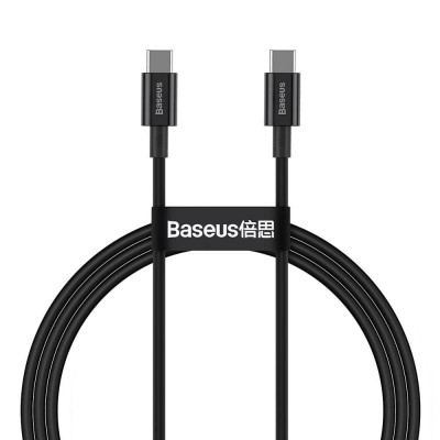 Кабель Type-C Baseus Superior Series Fast Charging 100W Type-C to Type-C PD 1m Black (CATYS-B01)