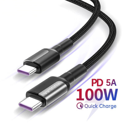 Кабель Type-C-Type-C 5A 2m 100w KUULAA Gray