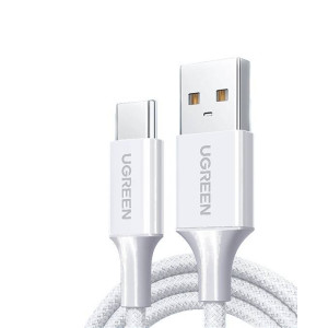 Кабель заряджання передачі даних та CarPlay Apple MFI Ugreen USB-A USB-C (type-C) 100W 480Mbps 1m White