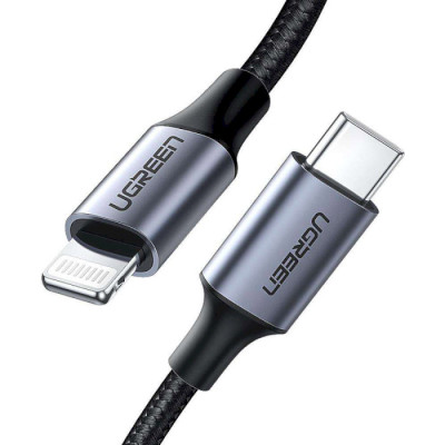 Кабель зарядний Ugreen USB Type-C - Apple Lightning 1.5м Black (Apple MFi)