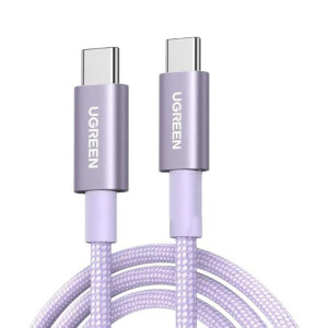 Кабель Ugreen USB-C to USB-C Power Delivery PD 100W, 480Mbps, (1m Purple)