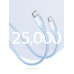 Кабель Ugreen USB-C to USB-C Power Delivery PD 60W, 480Mbps, (1m Light Blue)