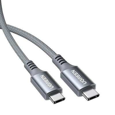Кабель Ugreen USB-C to USB-C Power Delivery PD 100W, 480Mbps, (1m Grey)