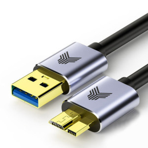 Кабель USB 3.0 AM to Micro B 0.5m Metal Black (YHL-YP02-0.5)