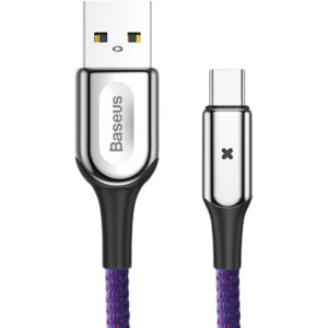 Кабель Baseus X-shaped Light Cable USB Type-C 1м, purple