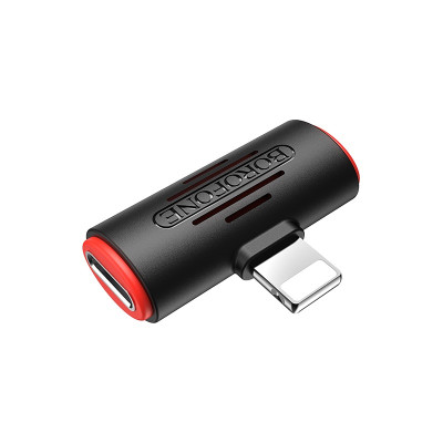 Перехідник Borofone BV6 Apple dual Lightning digital audio converter black