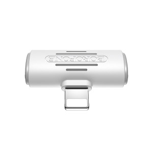 Перехідник Borofone BV6 Apple dual Lightning digital audio converter white
