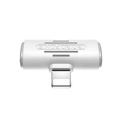 Перехідник Borofone BV6 Apple dual Lightning digital audio converter white