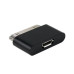 Адаптер Lapara Apple 30 PIN на Micro USB Female для зарядки iPhone 4 / 4S / iPad 1/2/3 / iPod, чорний