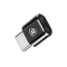 Адаптер converter Baseus Micro female на Type-C male Black CAMOTG-01